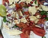 A picture of step 3 of Papad Chaat.