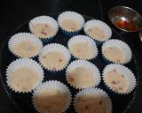A picture of step 4 of Christmas special vanilla tutti fruti cup cakes.