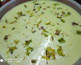 A picture of step 4 of Rabri with Black White Rasgulle.