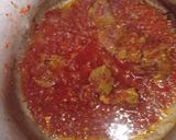 A picture of step 1 of Jollof spaghetti with beef and potato salad.