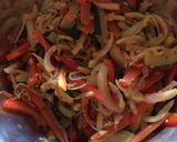 A picture of step 1 of Thai noodles.