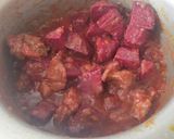 A picture of step 5 of Beetroot mutton curry/chukandar gosht !.