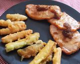 Foto del paso 4 de la receta: Tempura de verduras y lomo de cerdo en salsa de soja y miel