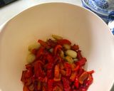 A picture of step 2 of Migas with Chistorra Sausage and Herring.