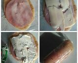 Töltött csirkemell tekercs zöldborsó főzelékkel recept fázis 2 fotója