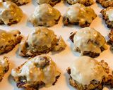 A picture of step 6 of Cranberry Blonde Almond Oat Cookies with Maple Glaze GF DF.