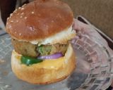 A picture of step 9 of Crispy Veg Tikki Burger Recipe/VegTikki Cheese Burger.