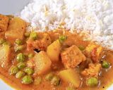 A picture of step 2 of Rice with Aloo matar Vegetable.