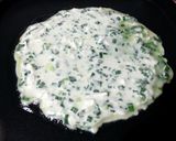 A picture of step 2 of Leek pancake ~ Taiwanese flavor.