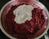 A picture of step 5 of Beetroot pachadi.