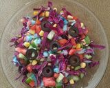 A picture of step 6 of Rainbow salad.
