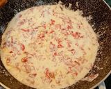 Foto del passaggio 6 della ricetta Farfalle alla crema di ricotta e bresaola con pistacchi al profumo di limone