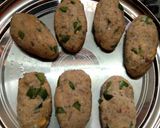 A picture of step 5 of Corn kabab With brown bread.