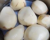 A picture of step 1 of Lasaniya Bataka sabji.