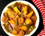 শিম আলু ডালের বড়ি দিয়ে রুই মাছের ঝোল রেসিপির ধাপ 4 ছবি