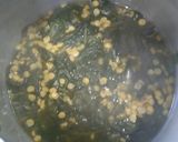 A picture of step 2 of Dal Palak.