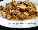 Foto langkah ke 7 dari resep Ayam Suwir Jamur Bumbu Bali.