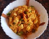 A picture of step 7 of Paneer pulav.