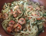 Foto del passaggio 3 della ricetta Linguine con asparagi, ciliegino e gambero Rosso di Mazara!