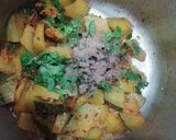 A picture of step 5 of Pumpkin Curry.