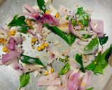A picture of step 2 of Cabbage Poriyal.