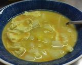 A picture of step 3 of Tortilla Soup, Paisa Style.