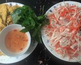 Hình bước làm 4 của món Bánh xèo + gỏi ngó sen tôm thịt