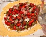 A picture of step 13 of Puttanesca galette with lemon ricotta.