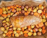 A picture of step 2 of Pork Loin/Potatoes/Carrots Bento Lunch.
