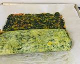 Foto del paso 2 de la receta: Rollitos de omelette al Horno con Espinaca y Beterraga Relleno de Jamón Queso Aceitunas !
