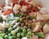 A picture of step 3 of Kolkata style Singara(matar cauliflower samosa).