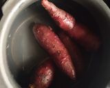 A picture of step 1 of Sweet Potato And Fruits Smoothy Shots.