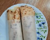 A picture of step 13 of Veg shawarma famous in middle east country.