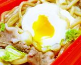 A picture of step 20 of Beef and Tofu Sukiyaki-Style with Napa Cabbage and Scallions.