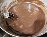A picture of step 5 of Eggless Chocolate cake with multi grain flour.