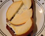 A picture of step 2 of Pear on Brie Toast.