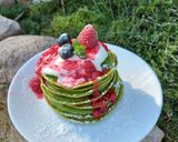 Szpinakowe pancakes na kefirze krok przepisu 1 zdjęcie