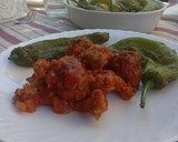 Foto del paso 4 de la receta: Albóndigas de carne picada con patata y pimientos fritos