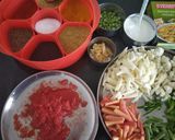 A picture of step 1 of Kadhai Veg.