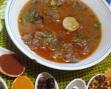 A picture of step 11 of Mutton bong nehari.