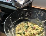 Une image de l'étape 2 de Gaufre de pommes de terre jambon fromage et épinards.