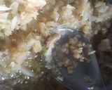 A picture of step 3 of Veg keema (soya granules).