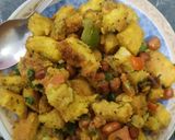 A picture of step 5 of Bread Poha.