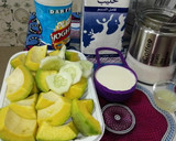 A picture of step 1 of Avocado & cucumber smoothie.