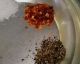 A picture of step 2 of Fried rice with chicken shashlik.