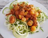 Foto del paso 5 de la receta Espaguetis de calabacín con patatas y carne