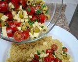 A picture of step 7 of Quinoa Mediterranean Salad.