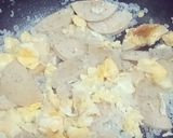 รูปขั้นตอนการทำที่ 3 ของ ข้าวผัด(บุกนุ่ม)หมูยอ,ไข่ขยี้,พริกน้ำปลา - คีโต