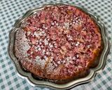 Une image de l'étape 12 de Tarte sans pâte aux amandes et groseilles rouges.