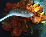 A picture of step 3 of Paneer in makhni gravy.